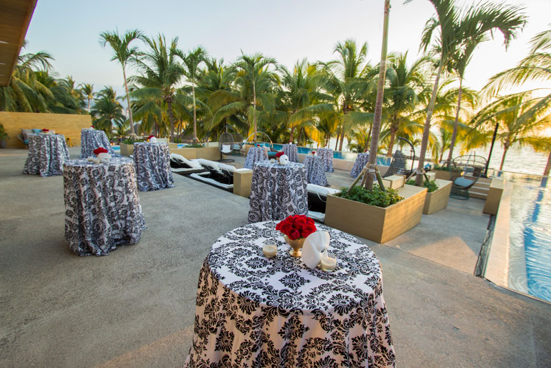 Outdoor wedding setup at Fiesta Americana Puerto Vallarta