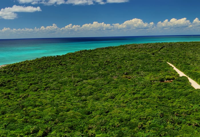 Aerial view of Cozumel