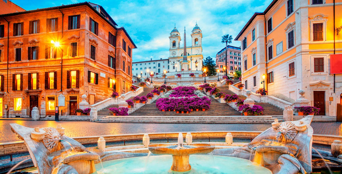 Piazza de Spagna in Rome in the morning