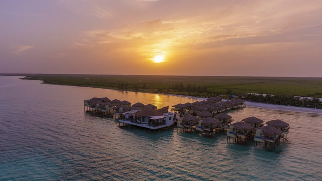 Over-water bungalows